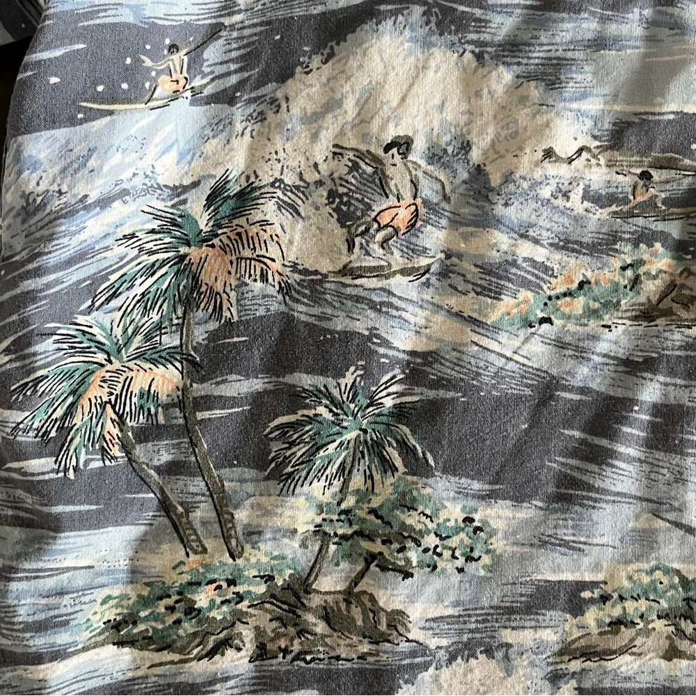 Tommy Bahama Hawaiian Surfer Shirt Size Large
